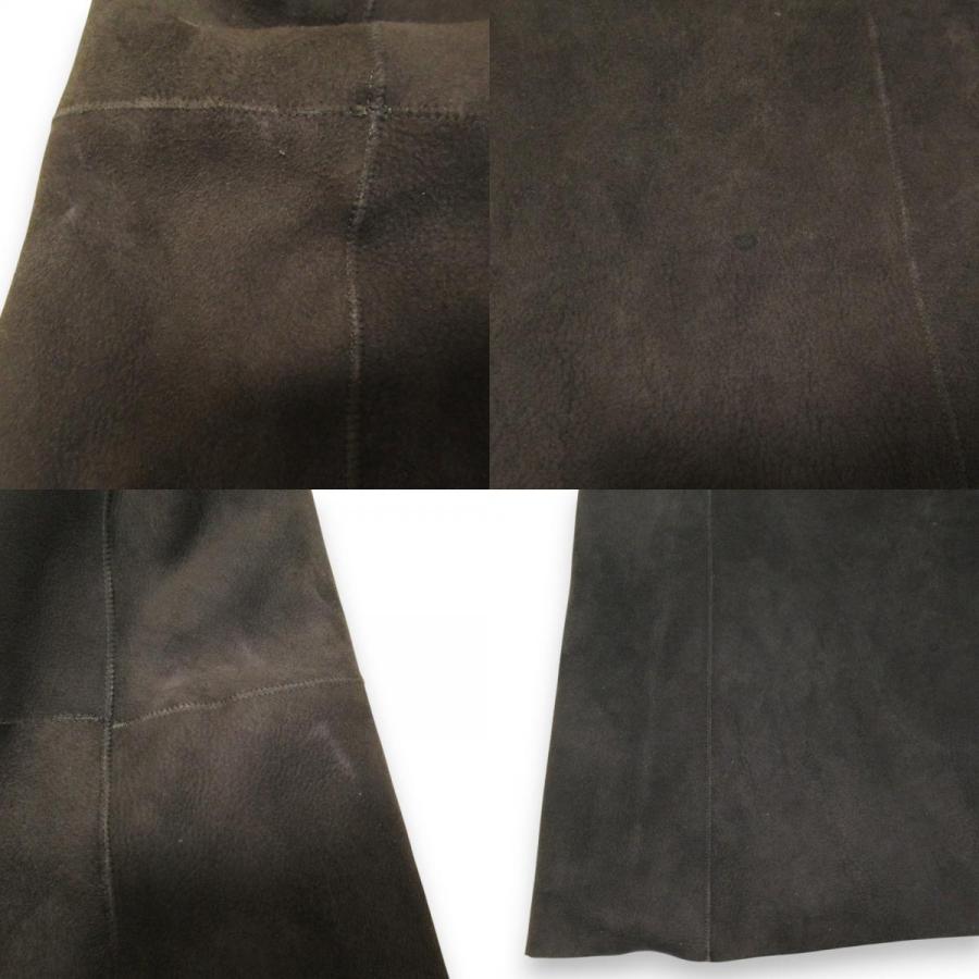 美品 unknown アンノウン 英国製 フーデッド ムートンコート グリーン