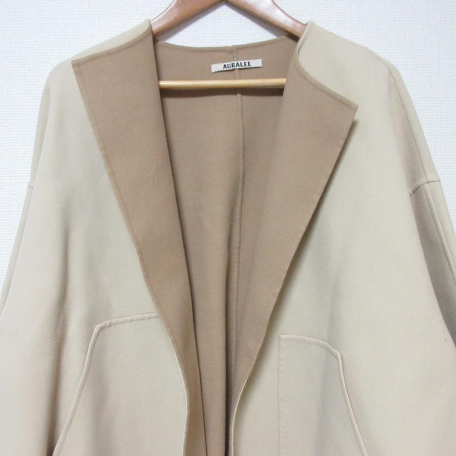AURALEE（オーラリー） 美品 SUPER FINE MELTON NO COLLAR BLOUSON