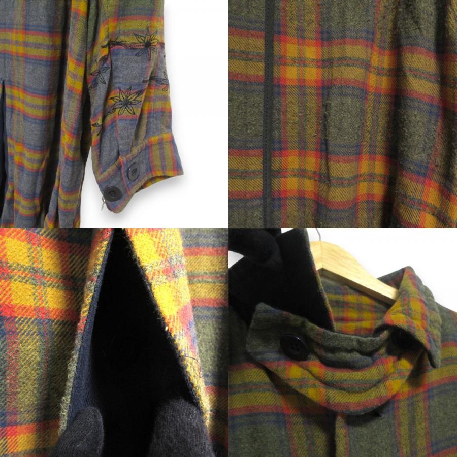 sacai（サカイ） 美品 コットン×ウール チェック柄 サイドファスナー