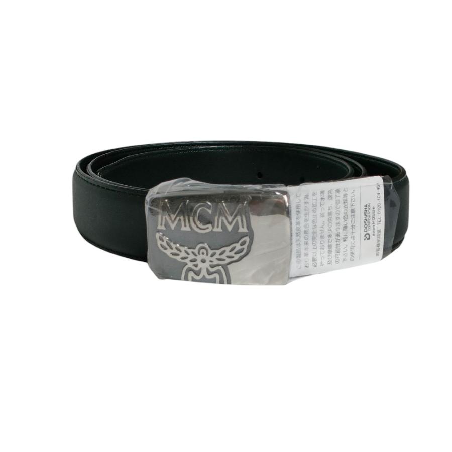 MCM（エムシーエム） 未使用 ロゴバックル トップ式 レザー ベルト