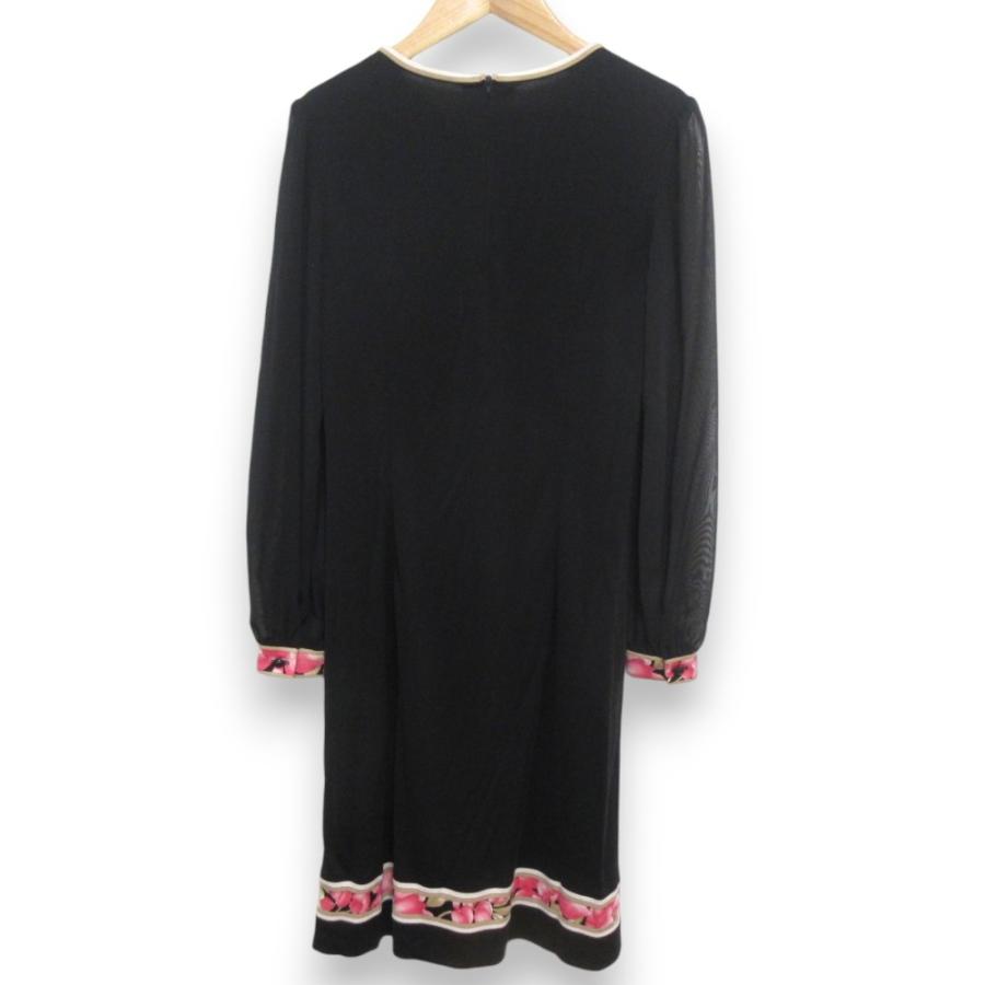 LEONARD（レオナール） 美品 カンカン フラワープリントトリム ライン