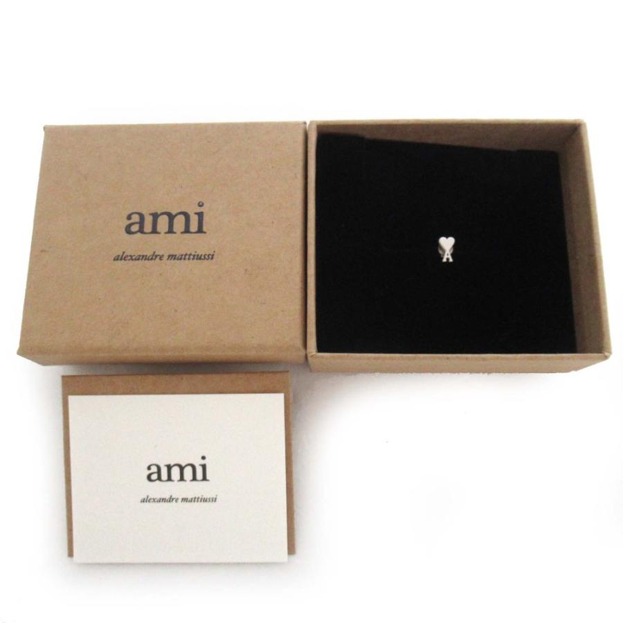美品 AMI PARIS アミパリス DE COEUR 片耳 ロゴ スタッドピアス