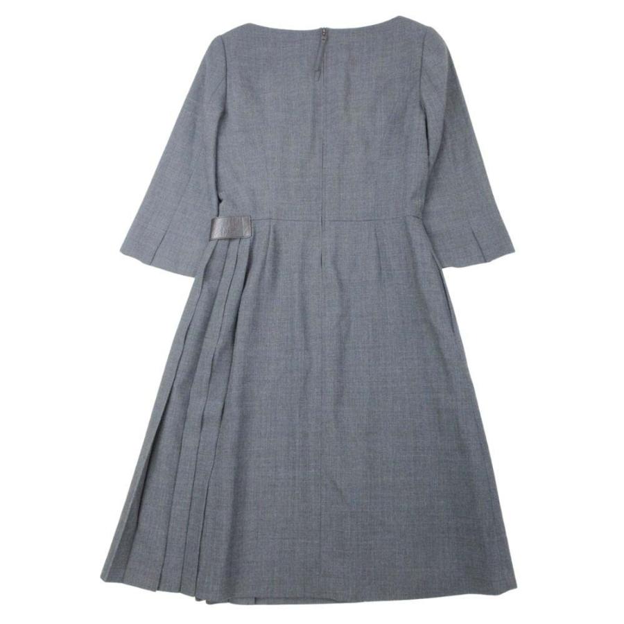 極美品✨フォクシー ハーフスリーブドレス 七分袖 Aラインワンピース