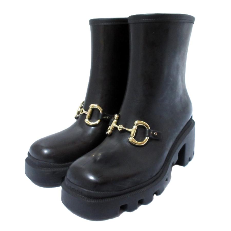 GUCCI（グッチ） 美品 ホースビット アンクルブーツ レインブーツ
