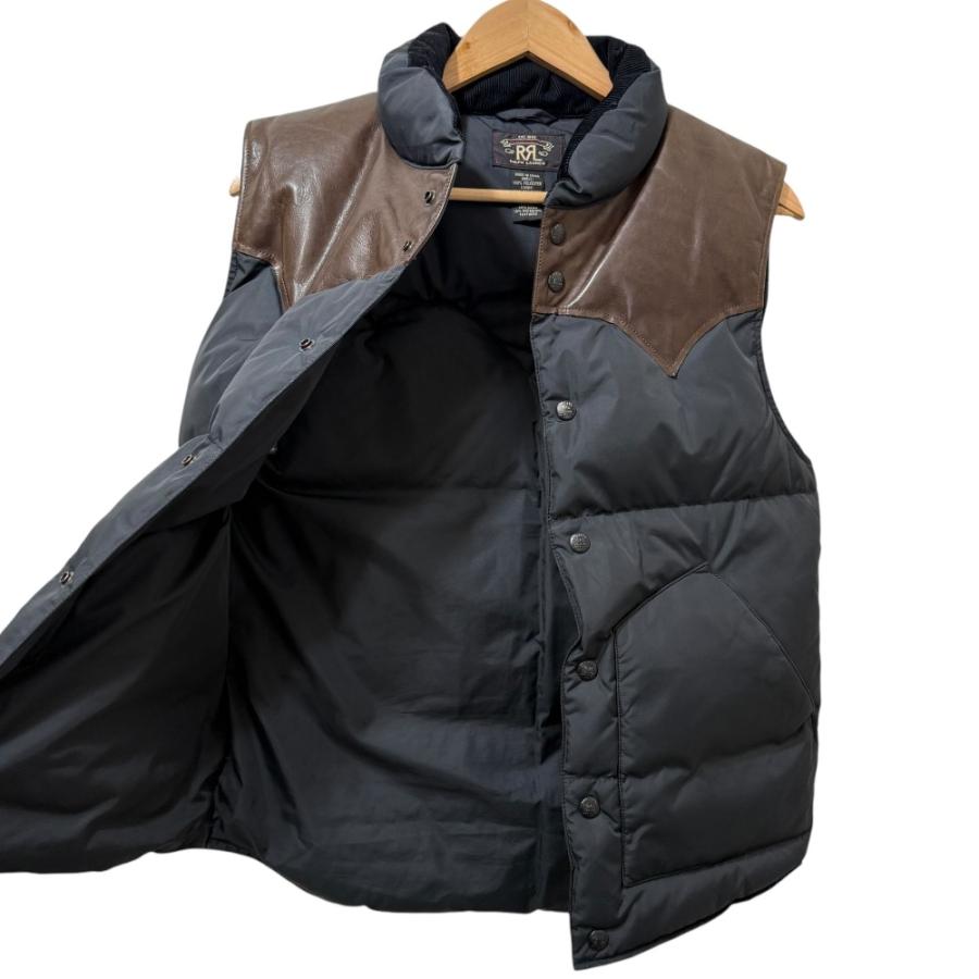 美品 RRL ダブルアールエル ラルフローレン レザーヨーク ダウンベスト