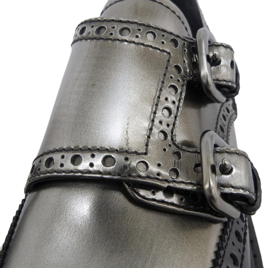 PRADA（プラダ） 美品 バイカラー ウイングチップ ダブルモンク