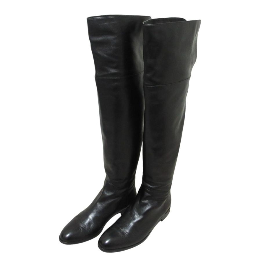 Sergio rossi（セルジオロッシ） 美品 レザーニーハイブーツ 39 約26cm