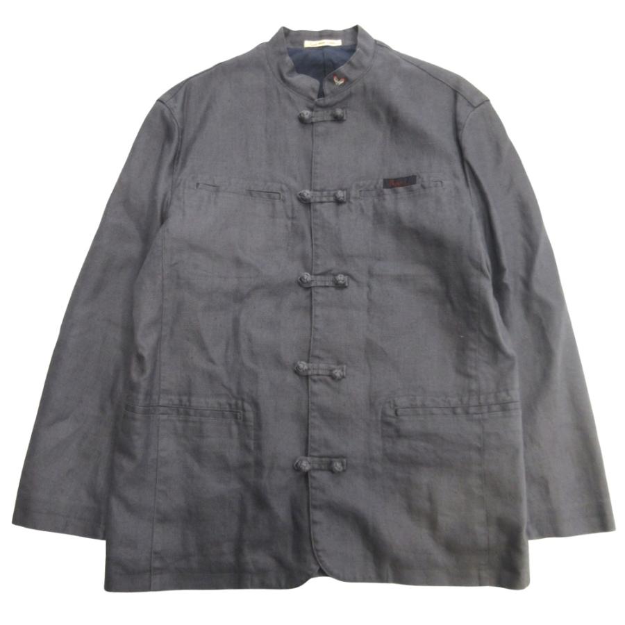 PAPAS（パパス） 美品 リネン チャイナ ジャケット ブルゾン コート