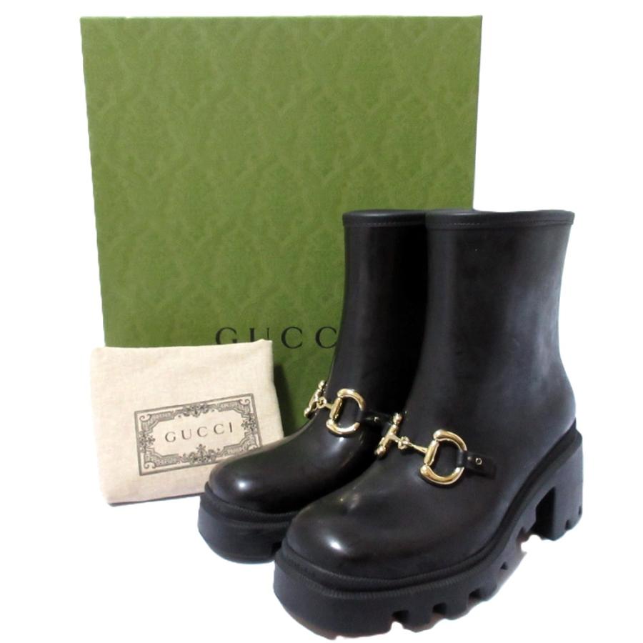 GUCCI（グッチ） 美品 ホースビット アンクルブーツ レインブーツ