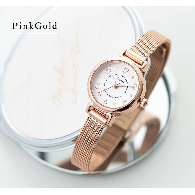 J-AXIS（ジェイアクシス） 腕時計 レディース メッシュベルト 金属