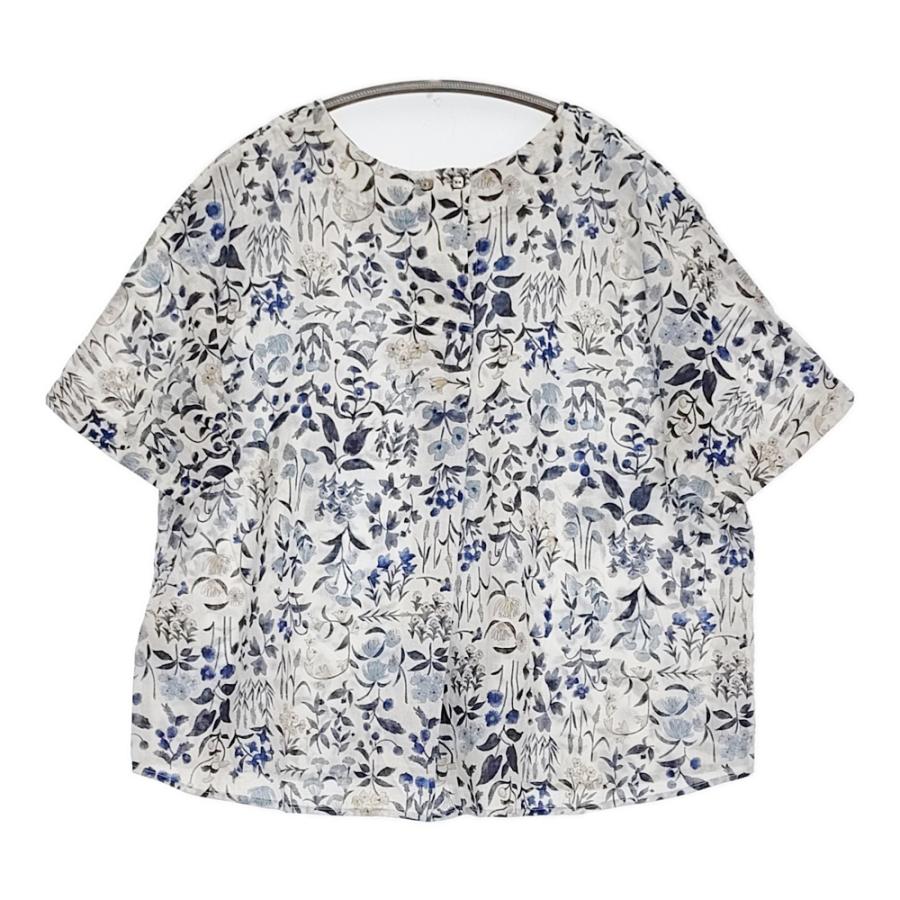 Pal'las Palace（パラスパレス） ガーゼ花巡り柄 5分袖プルオーバー