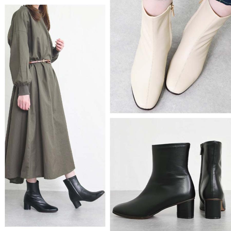 本革 日本製 ショートブーツ レディース ストレッチブーツ ショート