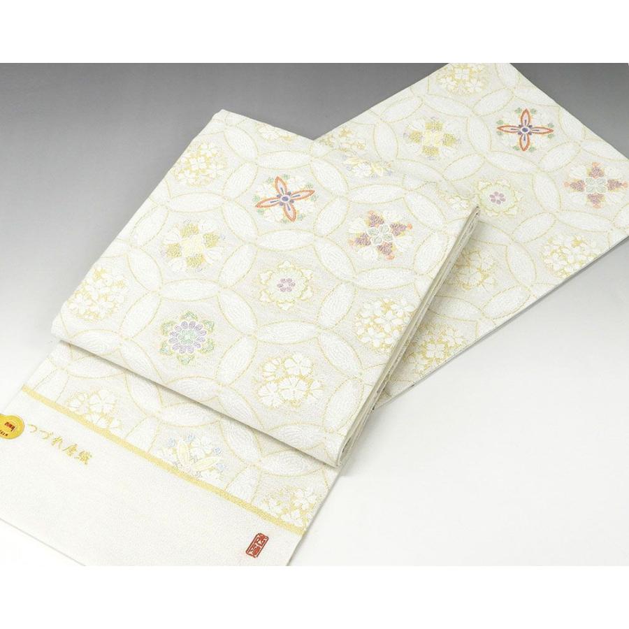 袋帯 新品仕立付き 正絹 西陣 丸勇謹製 つづれ唐織り 鳥襷七宝紋 未