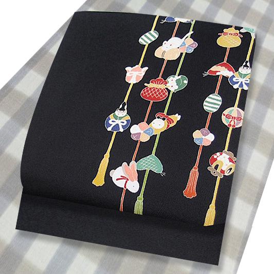 名古屋帯 十日町友禅 秀美 九寸帯 未仕立て 正絹 ちりめん カジュアル