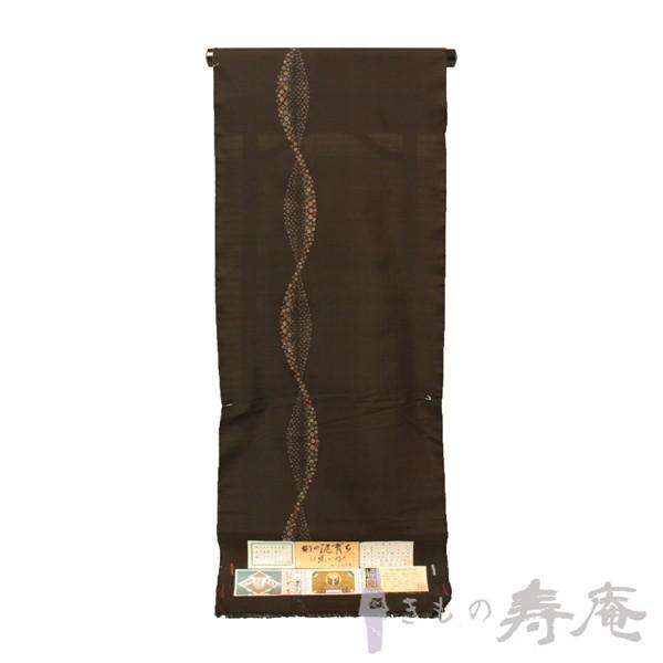 着物 大島紬反物 本場古代染色純泥染 本場奄美大島紬 黒 水玉 ドット