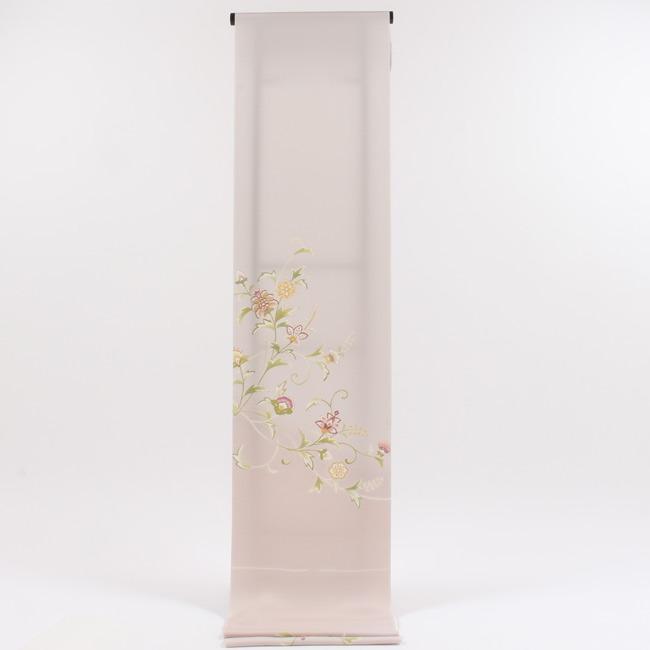 きもの 和 付け下げ 付下げ 着尺 京友禅 正絹 更紗文様 唐花文 桜鼠