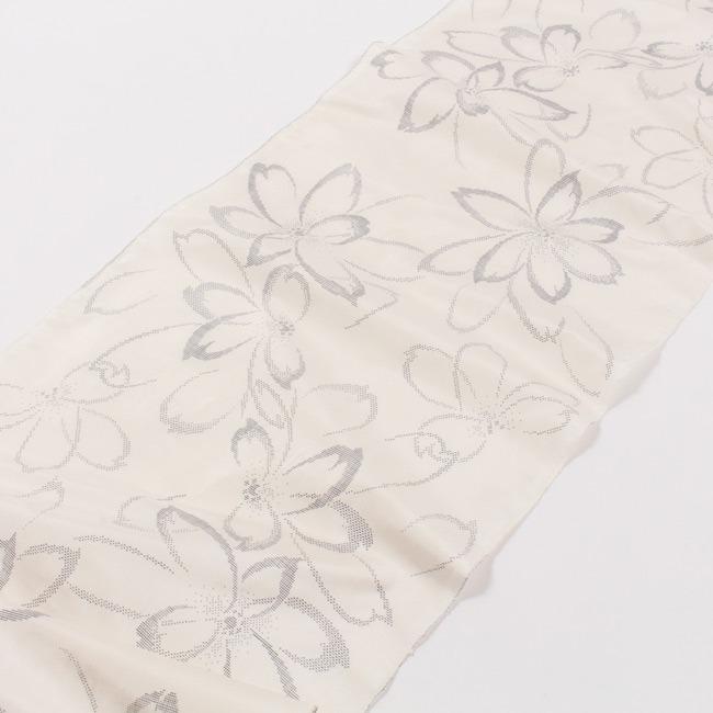 きもの 和 本場 大島紬 白大島 7マルキ 窪田織物 手織り 白眉 花模様