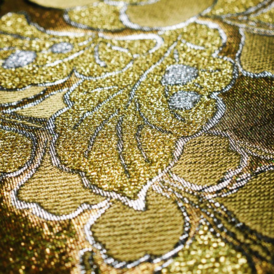 NISHIORI 西陣 帯 袋帯【花柄 ゴールド 辻ヶ花風】 西陣織 お仕立て