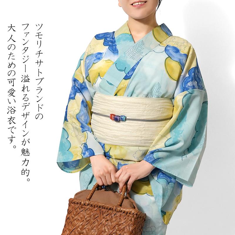 浴衣 tsumori chisato セオアルファ 雲 森 街 水色 レディース 夏着物