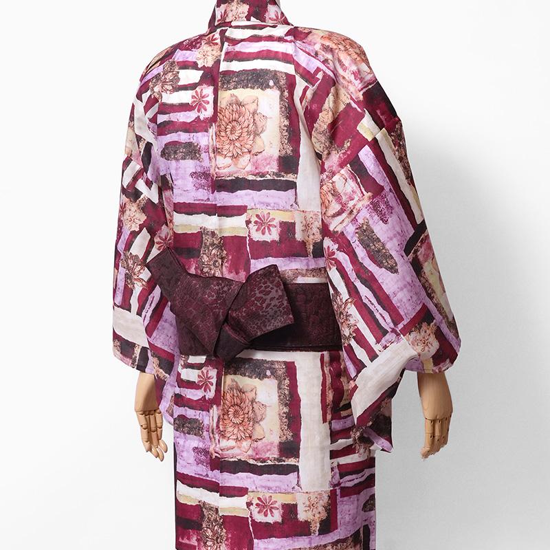 角帯 ヒョウ柄 黒 グレー ボルドー 全3色 シンプル ジャガード織 日本