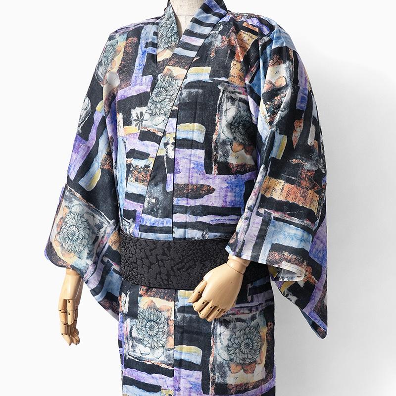 角帯 ヒョウ柄 黒 グレー ボルドー 全3色 シンプル ジャガード織 日本