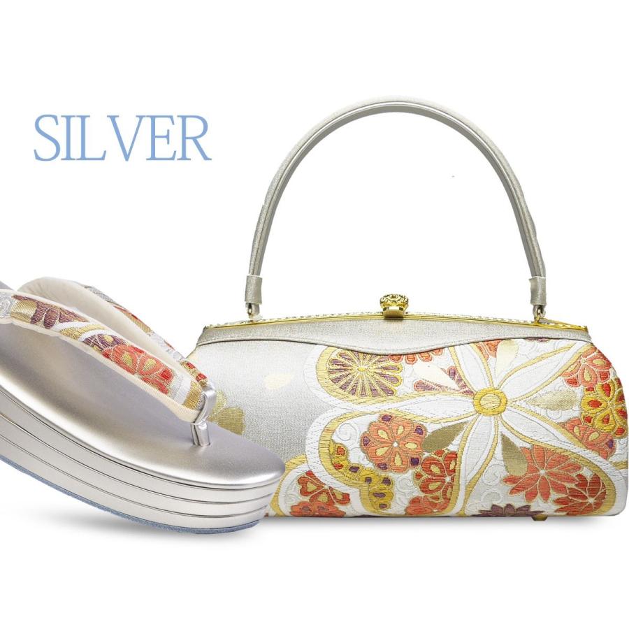 NISHIORI 岩佐謹製 IWASA 西陣帯地使用 高級 草履 バッグ セット