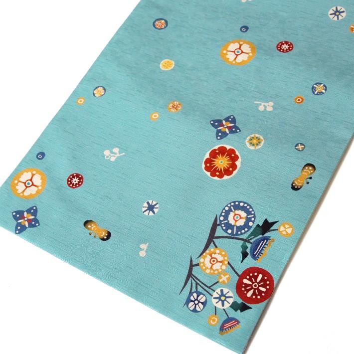 京袋帯 WAKKA 赤ずきんと狼 キャー!! 水色 黒 青 黄色 童話 メルヘン