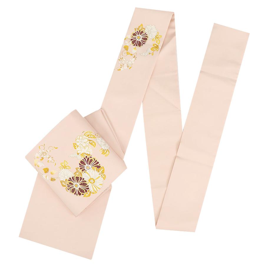 Kisste（キステ） 名古屋帯 正絹 新品 九寸名古屋帯 ピンクベージュ 駒