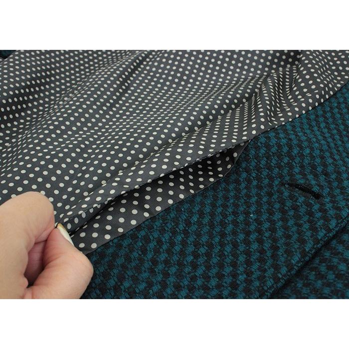 着物 コート ケープ ポンチョ 冬 グリーン チェック 丸衿 フリーサイズ