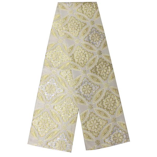 袋帯 フォーマル 全通 ゴールド 七宝 華紋 礼装用 未使用 仕立て上がり