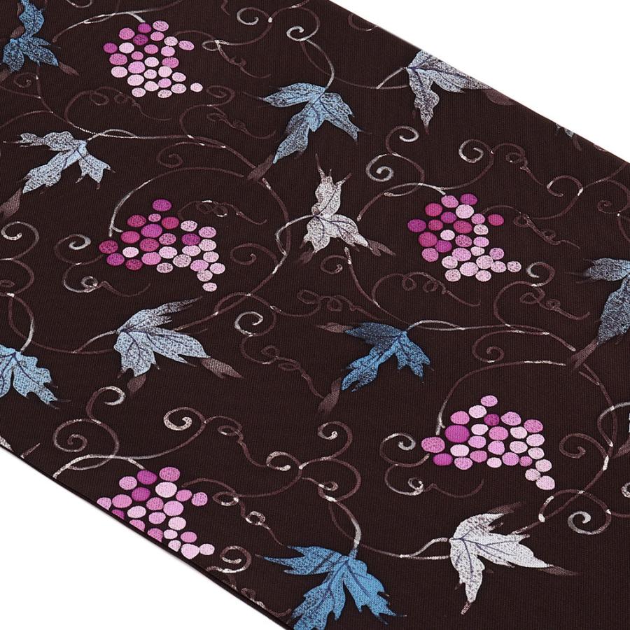 Kisste（キステ） 名古屋帯 正絹 新品 九寸名古屋帯 こげ茶 新塩瀬