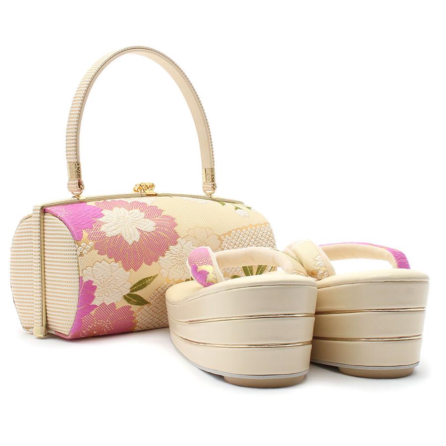 Kisste（キステ） 草履バッグセット 成人式 振袖 L フリーサイズ 黒 白