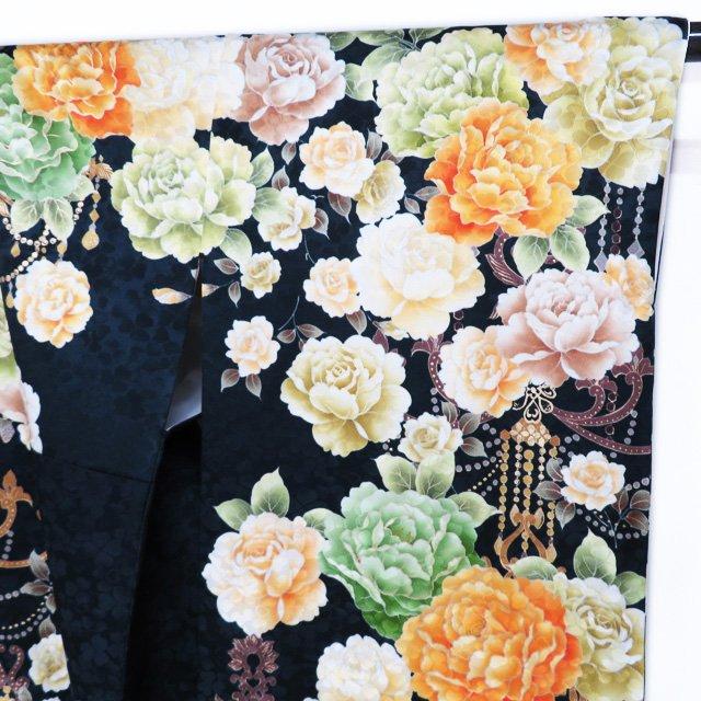 振袖 着物 未使用 正絹 SEIKO MATSUDA 松田聖子 薔薇模様 バラ 地模様