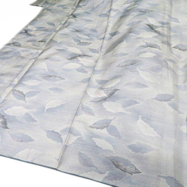 特選 大島紬 白大島 着物 未使用 藤絹織物 都喜ヱ門 ラベル付き 風の