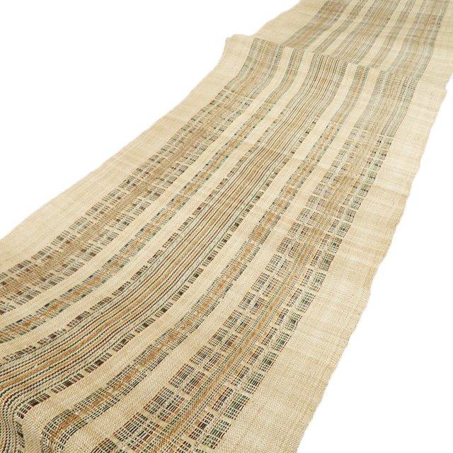 特選 夏物 芭蕉布 名古屋帯 なごや帯 未使用 芭蕉糸 カジュアル 仕立て