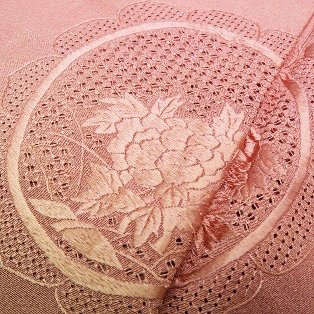 FINAL PRICE ／ 付下げ 付け下げ 着物 中古 袷 汕頭刺繍 スワトウ 花の