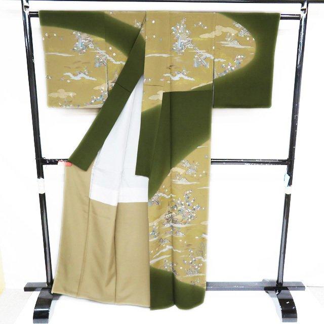 FINAL PRICE ／ 特選 訪問着 着物 中古 正絹 汕頭刺繍 スワトウ 風景