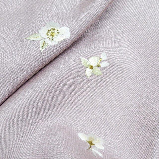 FINAL PRICE ／ 付下げ 付け下げ 訪問着 着物 中古 紋付 花の図 刺繍