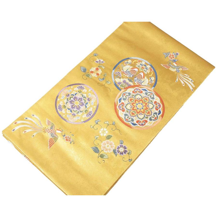 袋帯 未使用 正絹 本金箔 瀞金錦 西陣 長嶋成織物 正倉院 鏡裏の調