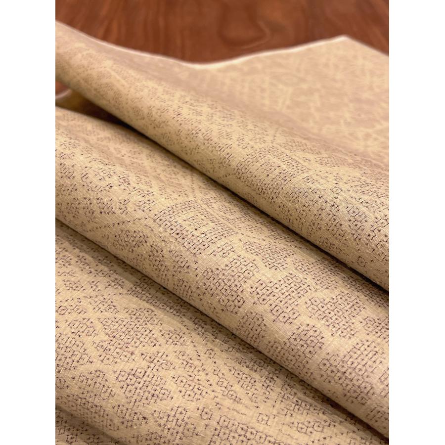 本場 結城紬 100亀甲 蜀甲 地機 いざり機 平織 真綿糸100％ 絹 世界