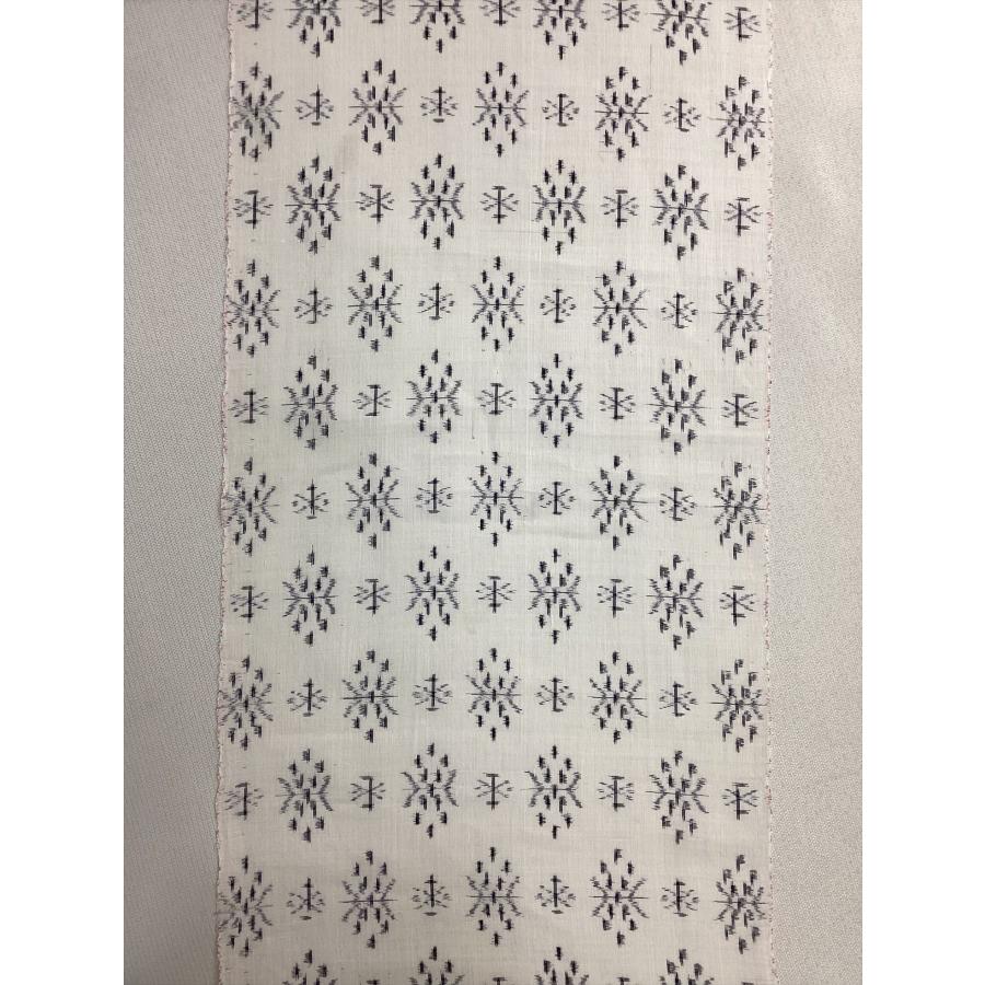 越後上布反物 雪さらし済 未仕立て品 中古 きもの反物 夏 麻反物 絣柄