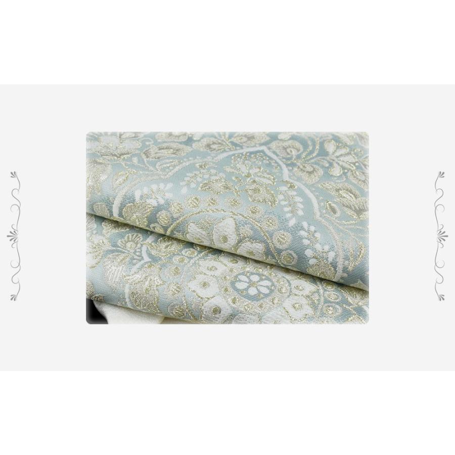 袋帯 唐織 正絹 洛陽織物 西陣織 白銀地 立枠 宝彩文 唐草 金糸 未