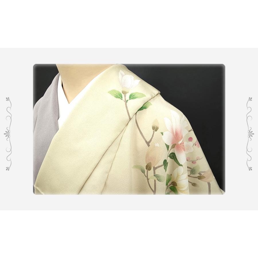 訪問着 入学式 卒業式 正絹 未仕立て 十日町友禅秀美 木蓮に四季花訪問