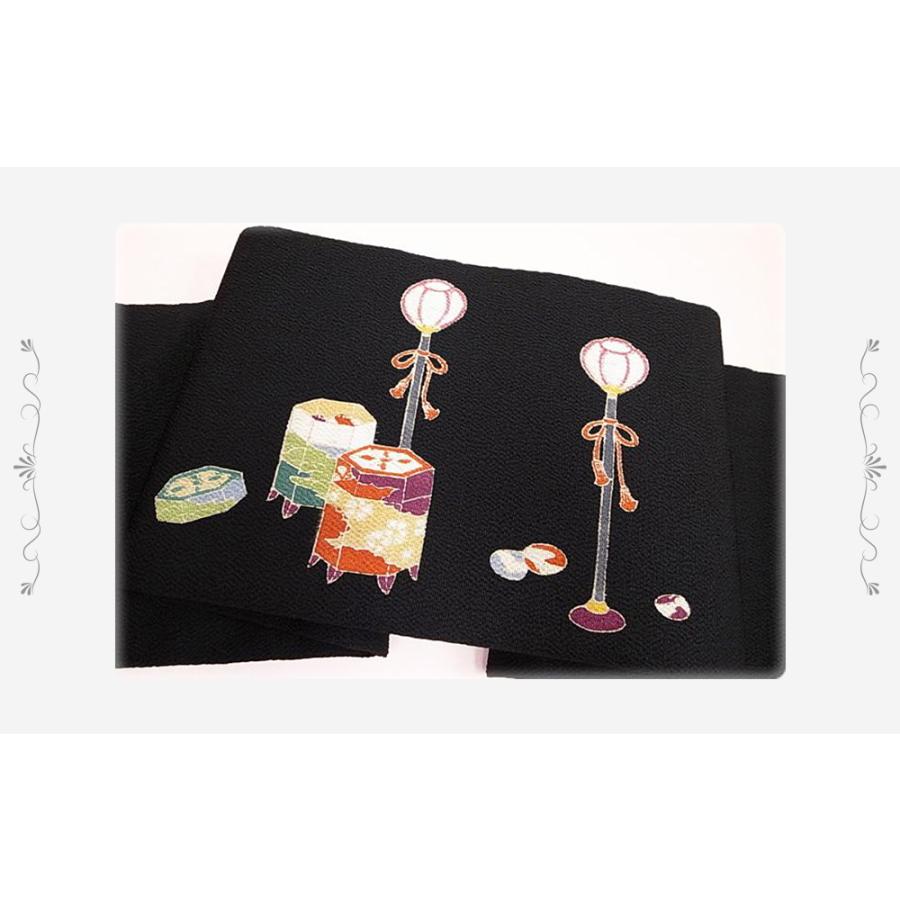 名古屋帯 カジュアル 十日町 秀美 友禅 正絹 うさぎ 立雛 おひな祭り