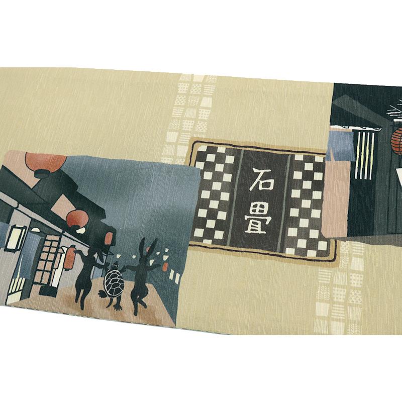 半幅帯 WA・KKA WAKKA ワッカ 「はしご酒」 リバーシブル 正絹