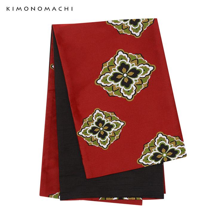 KIMONOMACHI 京袋帯 単品 数量限定 オリジナル「赤 花菱」ポリエステル
