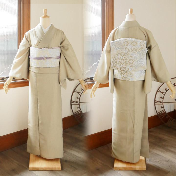 KIMONOMACHI 洗える着物 色無地 単衣 レディース 仕立て上がり「色無地