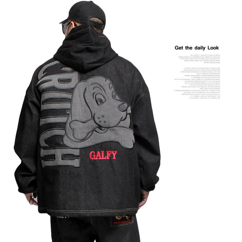 GALFY（ガルフィー） デニム セットアップ メンズ ロゴ 刺繍 プリント