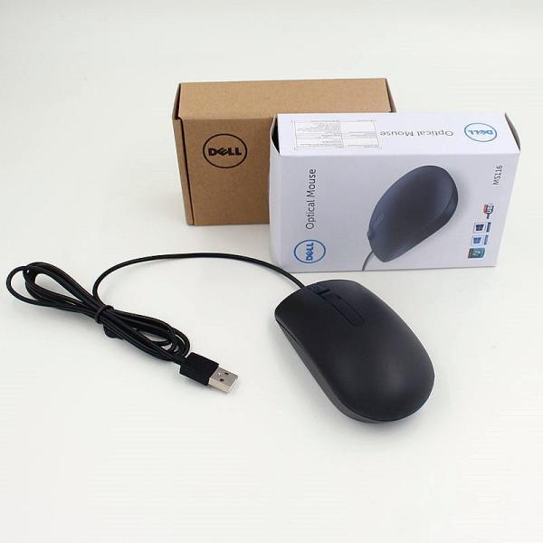 DELL（デル） 純正品 MS116 USB光学式 3ボタン 1000dpi 有線