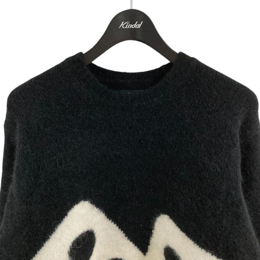STUSSY（ステューシー） モヘアニット ブラック×ホワイト サイズ：M